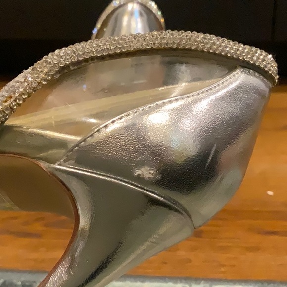 Aldo Silver Rhinestone Heels - Picture 5 of 7